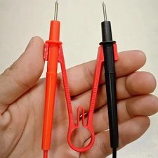 Electrician Multimeter Probe Holder Clip 8mm One Hand Operation DMM Tool
