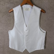 Jean Yves Paris Pour L Homme Vest Mens S White Textured Formal Dinner Suit
