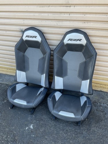 2-Polaris RZR XP 1000 XP Turbo Seats Silver Black Seats White Stitch ...