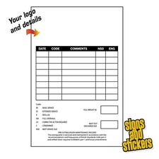 1000 x Fire extinguisher maintenance labels 140mm x 92mm Vinyl sticker Free P&P