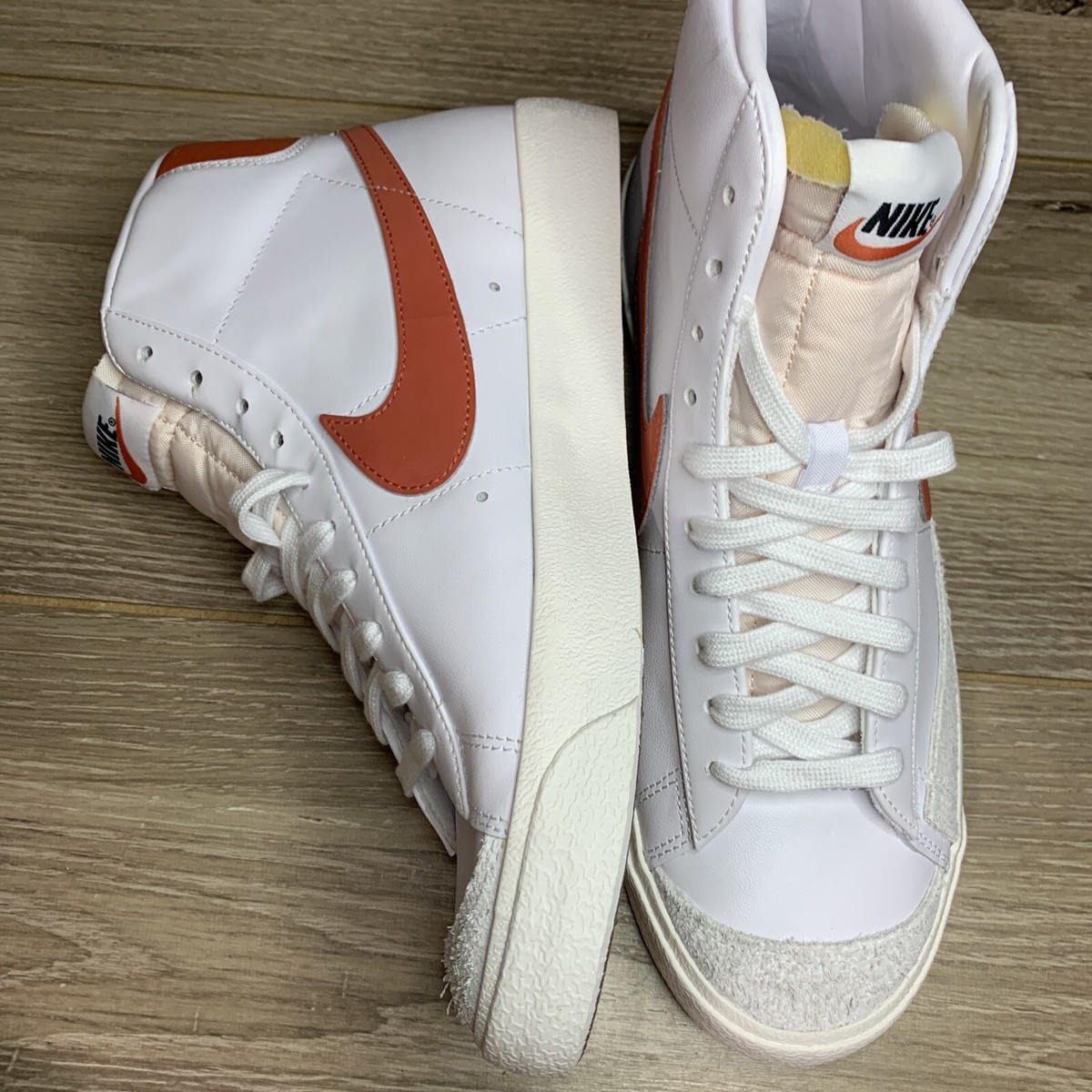 Nike Blazer Mid 77 White Sail Cinnabar Orange Shoes DZ4408