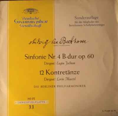 LP Beethoven Sinfonie Nr.4 B-dur op.60 / 12 Kontretänze TULIP RIM NEAR MINT