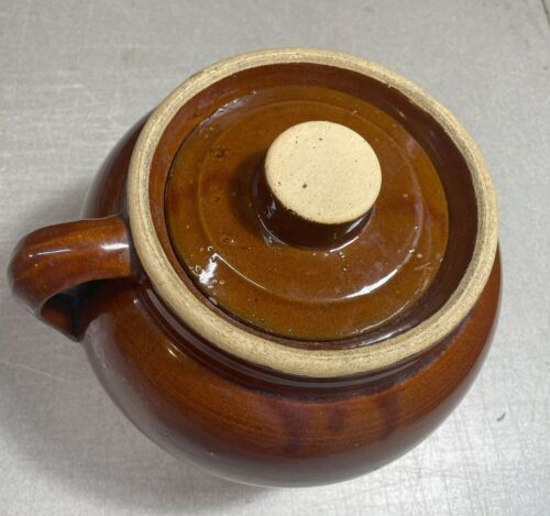 Robinson Ransbottom Stoneware Pottery Crock Jug Blue Crown 2 Quart Handle & Lid - Picture 3 of 9