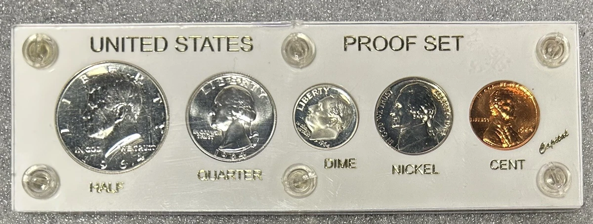 1964 银质美国硬币精制套币| eBay