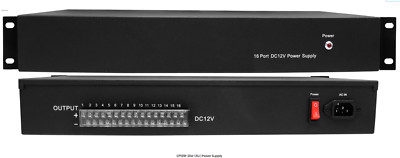 Power Supply 12V DC 16CH 20Amp PTC(Resettable) 110V-240V AC Input 1.5U Case  