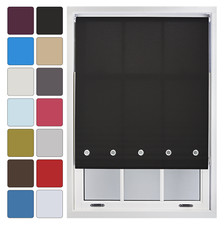 Quality Roller Blinds with Chrome Round Eyelets Trimmable Window Blind