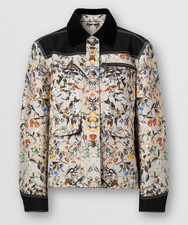 Burberry - Jacket - Short Cotton Beige Flower Print Cotton  Uk8/ Us6/ S New&tags