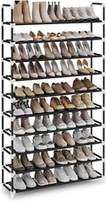 Large Shoe Rack Organizer Storage Pairs Shoes Shelves Space 10 Tier 50 Pairs BK