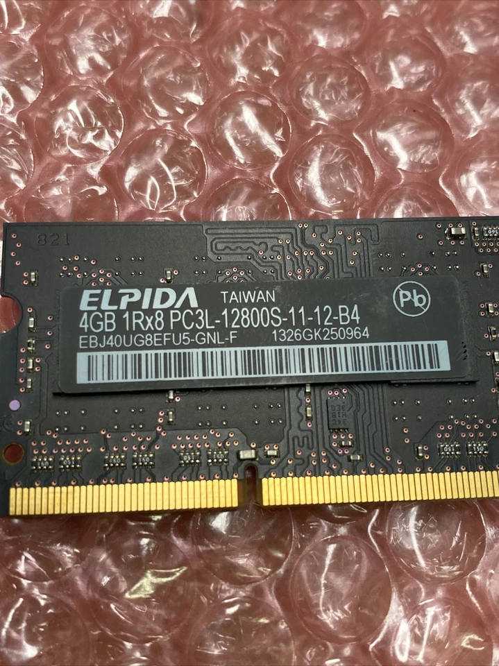 iMac A1312 Elpida 8GB 2 x4GB 2Rx8 PC3-12800S EBJ40UG8EFU5-GNL-F RAM - Image 4 of 4