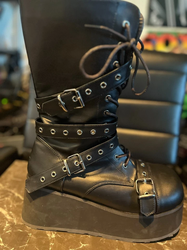 Pleaser Demonia Extreme Plataforma Puntera Botines Adultos Hombres TRASHVILLE/205 Foto 3 de 3