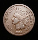 1873 Indian Head Cent  Open 3*