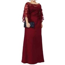Long Sleeve Lace Top Plus Size Mother of the Bride Dresses Floor Length Gowns