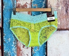 Women's No Boundaries Lace Hipster Panties Underwear XS-S Neon Multicolor NEW
