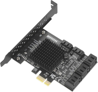 PCIE SATA Cards, Ports SATA III 6Gbps Controller Cards with Low Bracket, PCIE (1