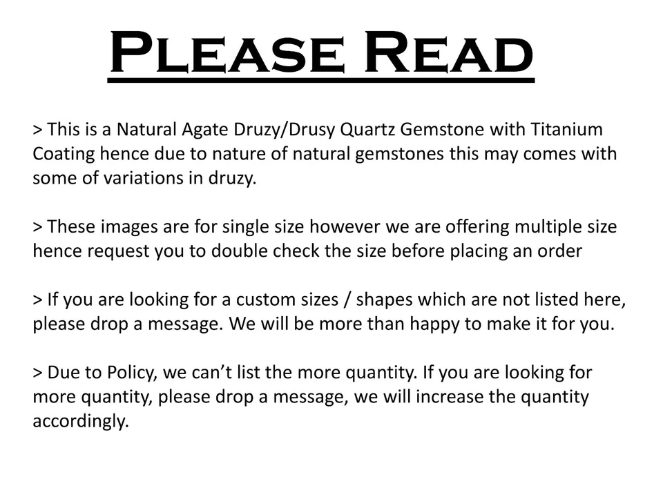 Cuarzo druzy de ágata de titanio indio genuino piedra preciosa suelta cuadrado drusy Foto 3 de 4