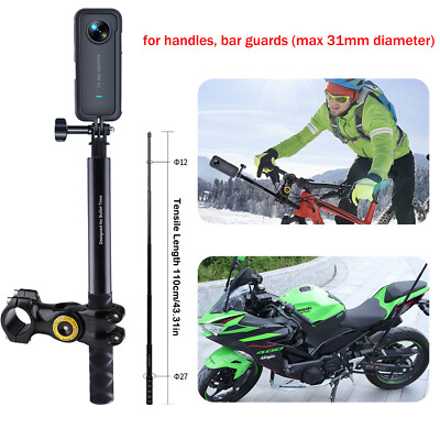 Stick Motorcycle Motorcycle Bike Selfie Stick Mount For Insta360 X2/X3/X4/X5 DJI Action ...