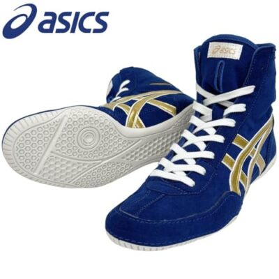 ASICS A527 Boxing Shoes Wrestling Shoes PRIME ATTAC Blue x Gold US
