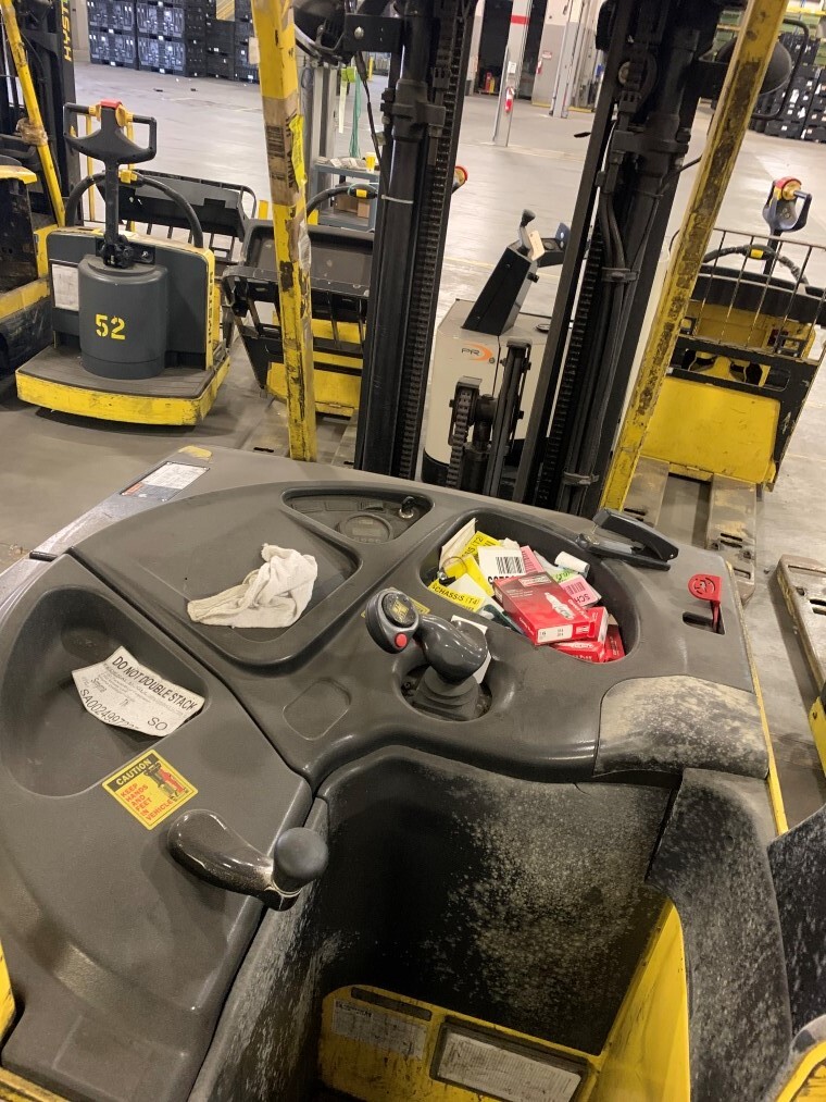2004 HYSTER E40HSD STAND-UP DOCKER 3 WHEEL FORKLIFT, 36V | eBay