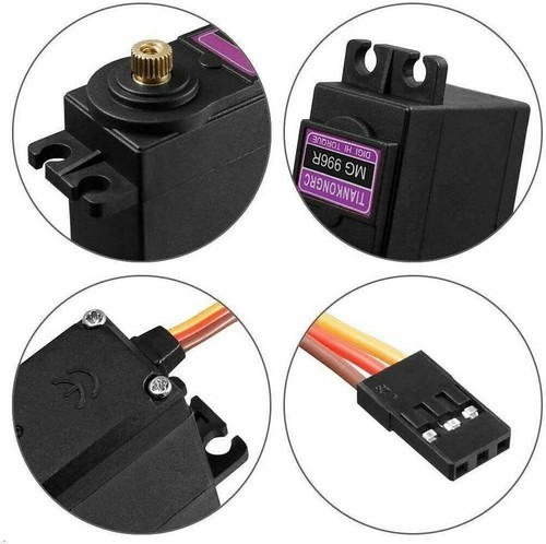 100% Metal Gear MG996R Digital Servo Motor 180° Torque 15KG for RC Dual Pack - Bild 6 von 10