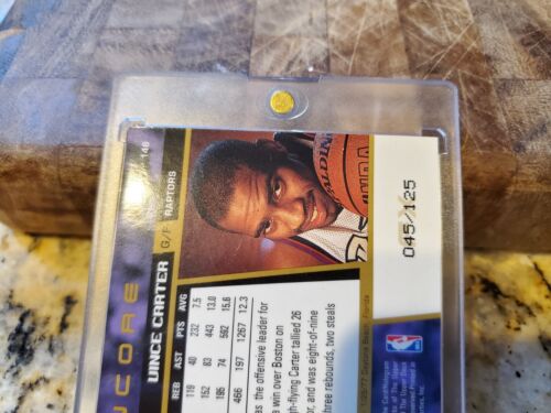 RARE 1998-99 VINCE CARTER ENCORE RC GOLD F/X GAME DATED REFRACTOR ROOKIE /125 - Picture 14 of 17