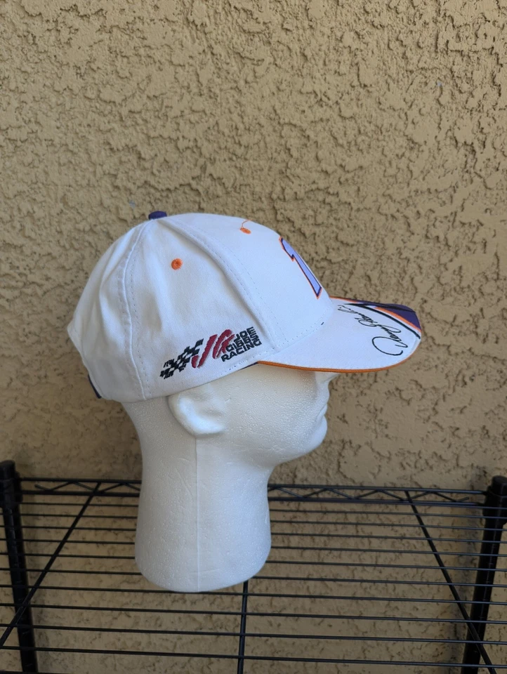 Sombrero De Colección Denny Hamlin #11 Blanco Persecución Auténtico Joe Gibbs Racing FedEx Foto 2 de 4