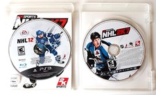 PS3 Games 2 Set NHL 12 and NHL 2K7 Sony PlayStation 3 Game Manual Case Pre Owned