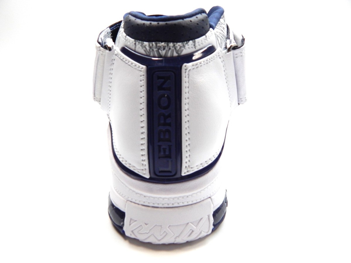 NIKE ZOOM LEBRON II WHITE MIDNIGHT NAVY DR0826-100 MEN SHOES SIZE