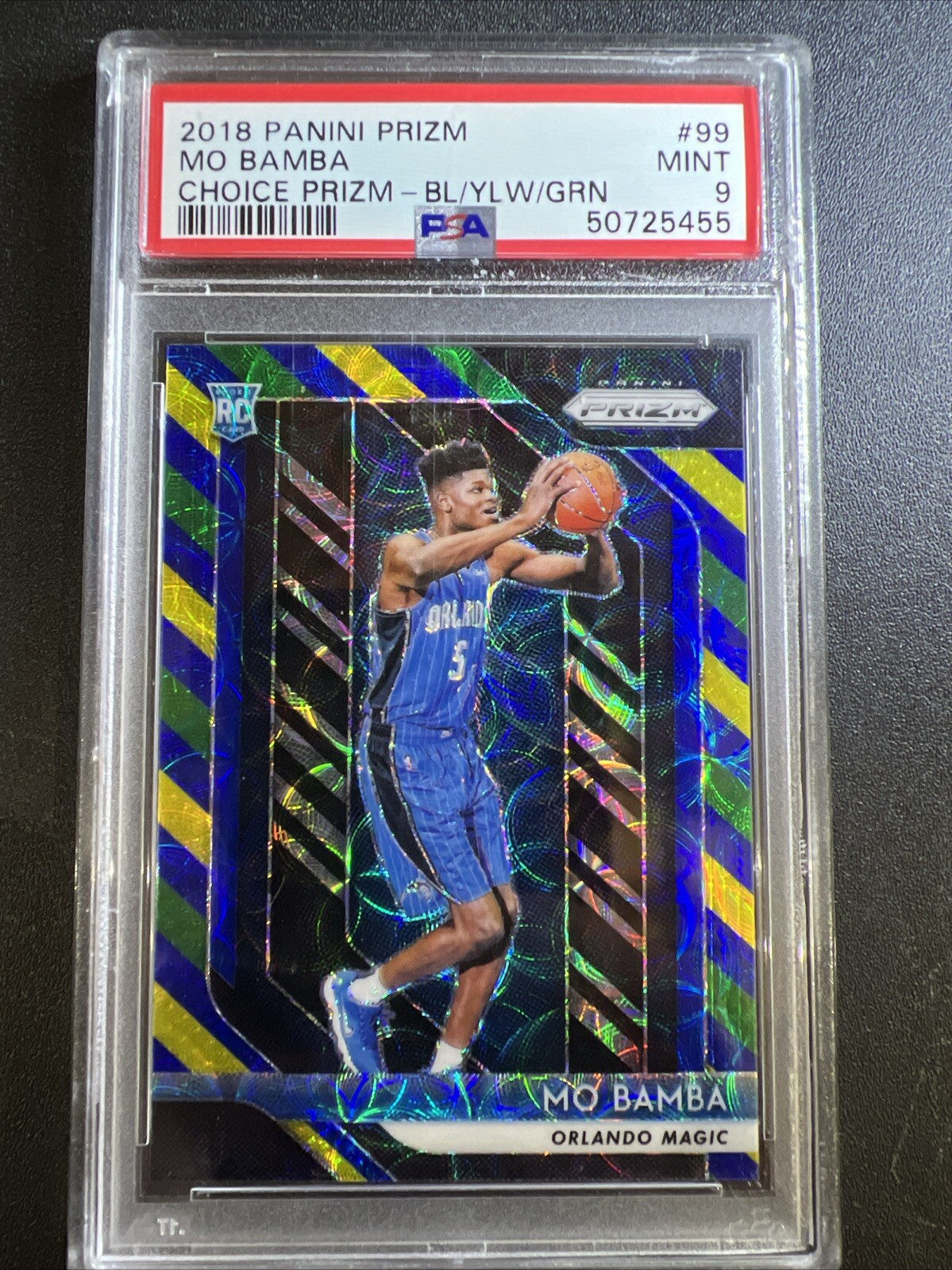 RARE 2018 PRIZM Choice Blue Yellow Green MO BAMBA PSA 9 Low Pop Magic SP Rookie