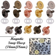 14/18mm Magnetic Clasp Buttons Fasteners for Jackets Coats Handbags Trousers