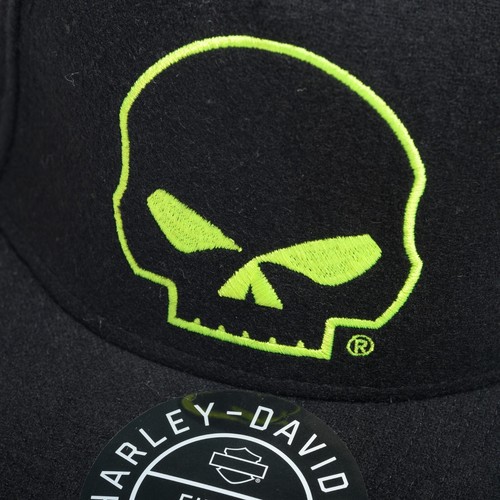 Harley Davidson Willie G Skull Biker Flap Winter Hat Black Fitted 7 3/8 Medium - 第 4/11 張圖片