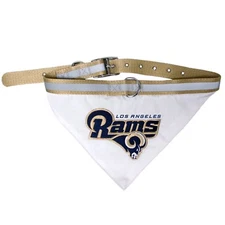 Los Angeles Rams NFL Pets First Dog Collar Bandana (pick Size)