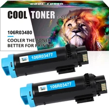 Toner Compatible With Xerox WorkCentre 6515DN Phaser 6510DNM (Cyan, 2 Pack)