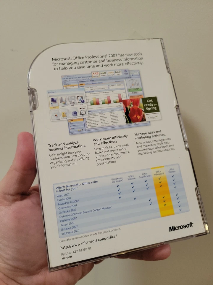NEW SEALED Microsoft Office Professional 2007 UPGRADE Version 269-10294 RETAIL  - Image 2 of 3