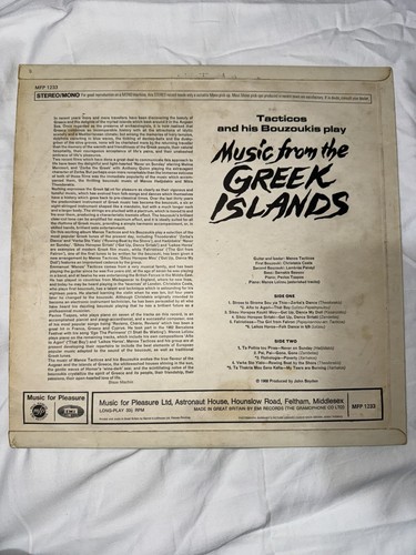 Music From The Greek Islands (1968) Vinyl LP Record - Picture 2 of 4