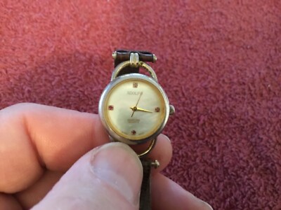 Adolfo Gemstone Quartz Ladies Wrist Watch