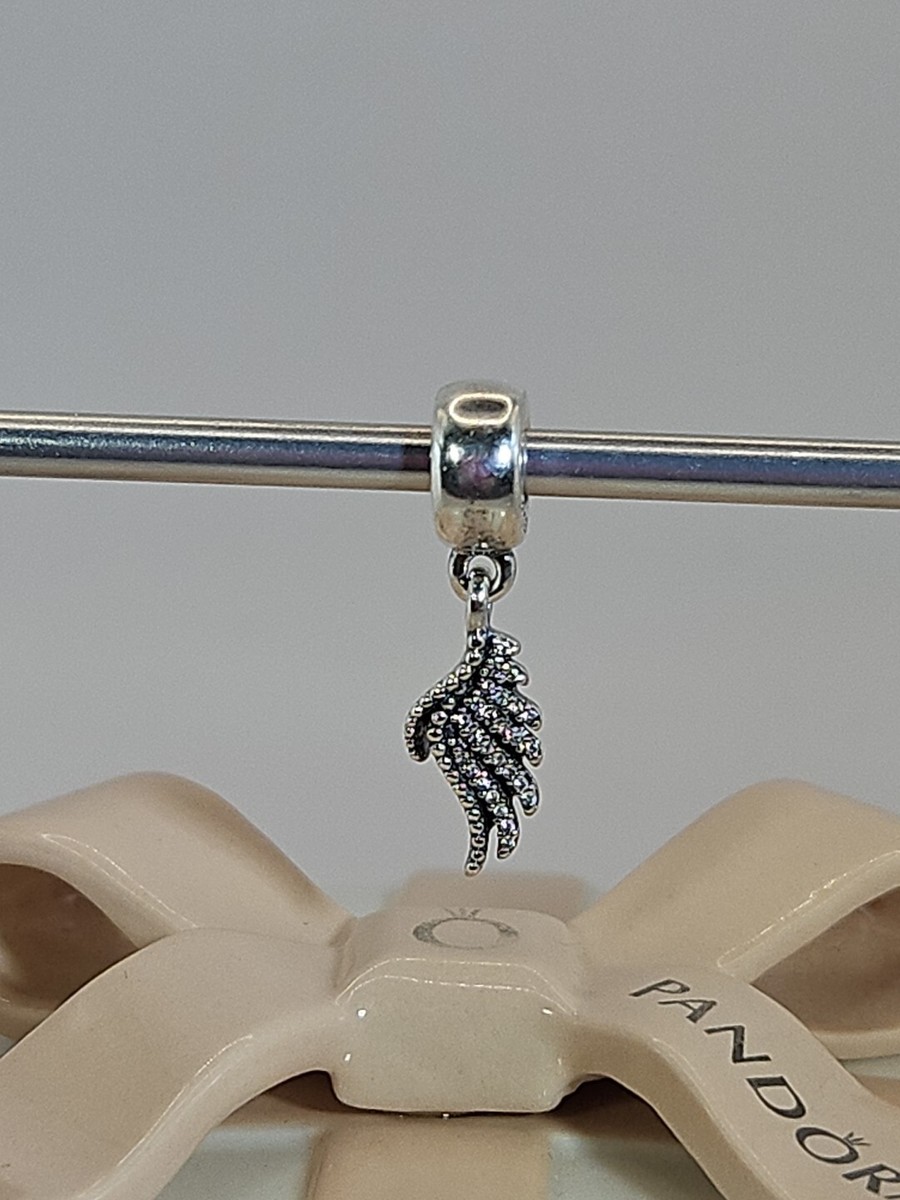 Sterling Silver Feather Charm Pandora PANDORA Necklace Charm