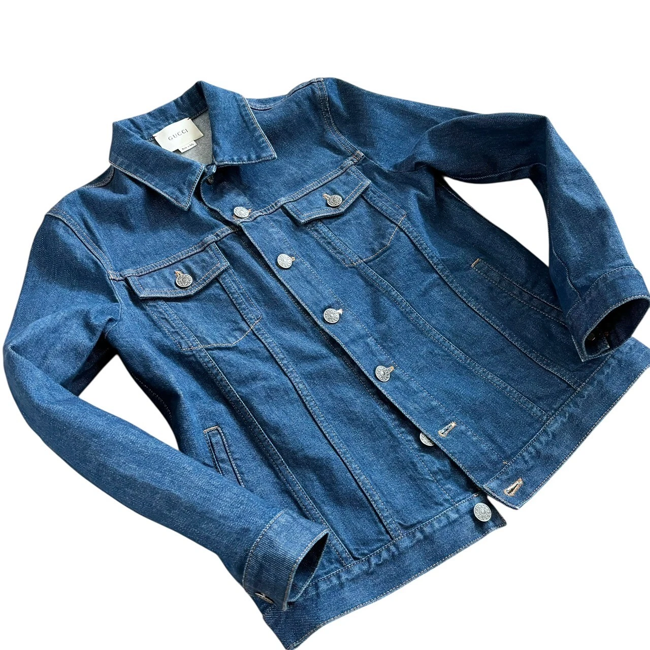 Giacca denim originale GUCCI 'Inutilizzata' AMOR CAECUS logo posteriore 2019SS Italia 10