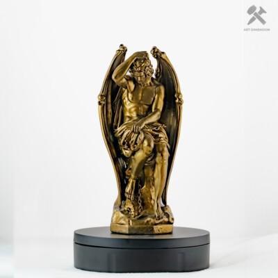 Genio del Mal 11,8 inch/30cm de altura. Decoracion para el hogar. Estilo Bronce