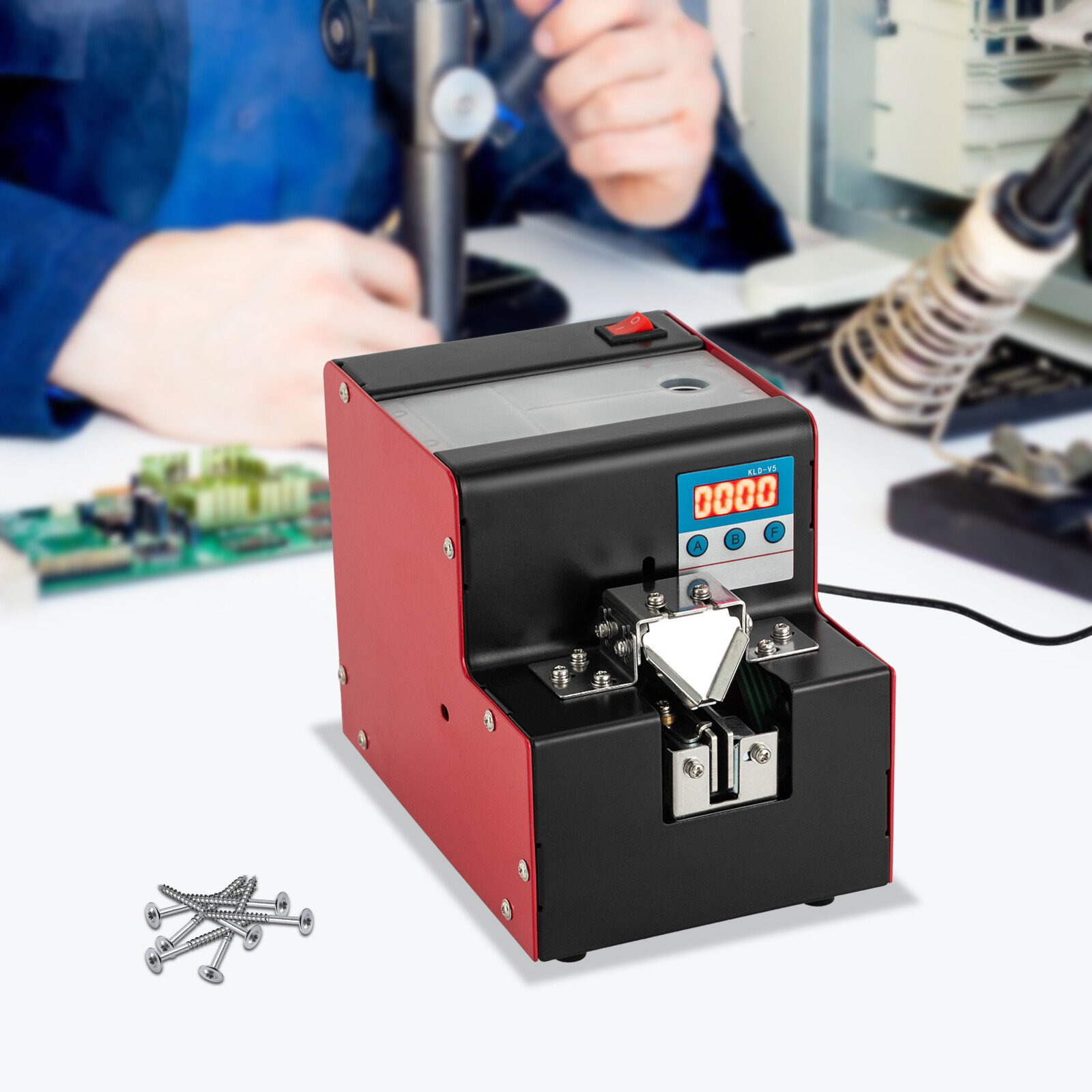 Automatic Screw Feeder Machine Adjustable Rail For 0.04"-0.2" Dia. 0.79" length