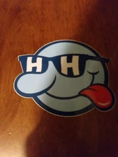 HAPPY HOUR SKATEBOARD CO. THE HAPPY BLUE FACE LOGO DIE CUT SKATEBOARD STICKER