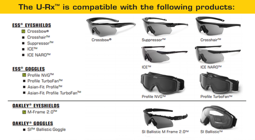 ESS Oakley m frame URx Prescription Insert Cross ICE ballistic Glasses 740-0444 - Picture 3 of 3