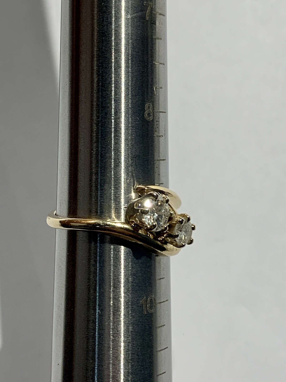 14k Solid Yellow Gold Diamond Ring  Transitional … - image 10