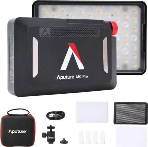 Aputure MC Pro RGBWW 2000K-10000K Mini Pocket On-Camera Led Video Light Lamp APP - Afbeelding 1 van 16