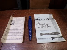 1962 TONETTE FLUTE W INSTRUCTIONS AND CLARETTE MUSIC PAGE
