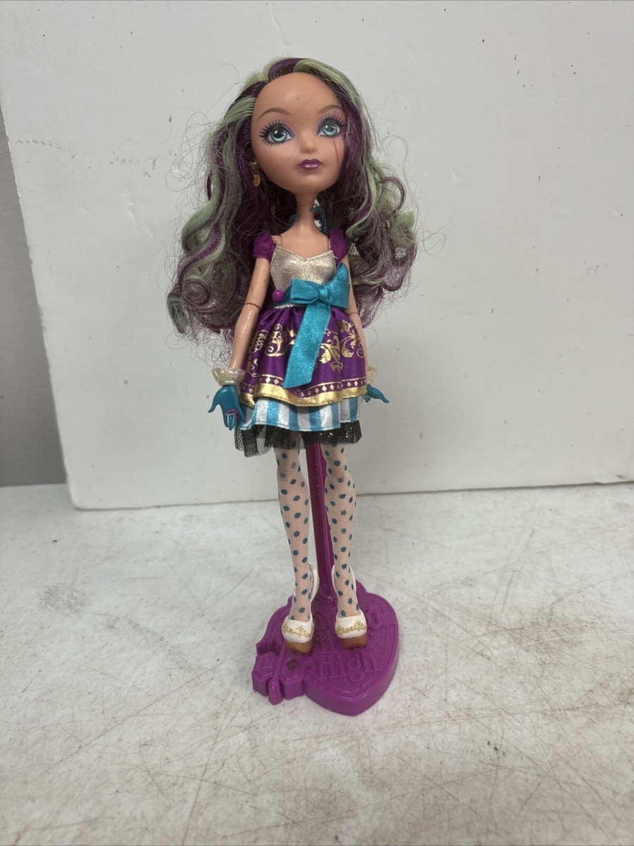 Ever After High Madeline Hatter Candy Coated Rebel Doll With Teacup Cake Accessories
