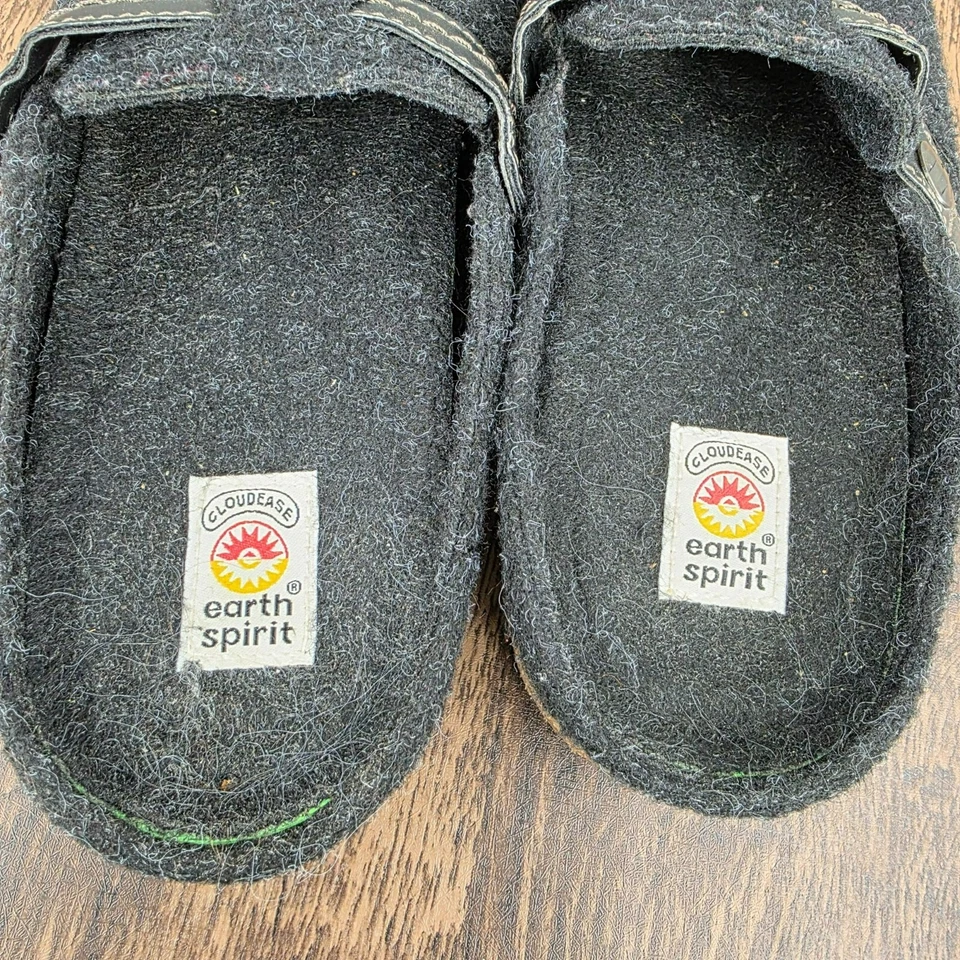 Zuecos Earth Spirit Mules 8 Gris Oscuro Sin Cordones Cómodos Informales Boho Zapatillas de Corcho Foto 3 de 4