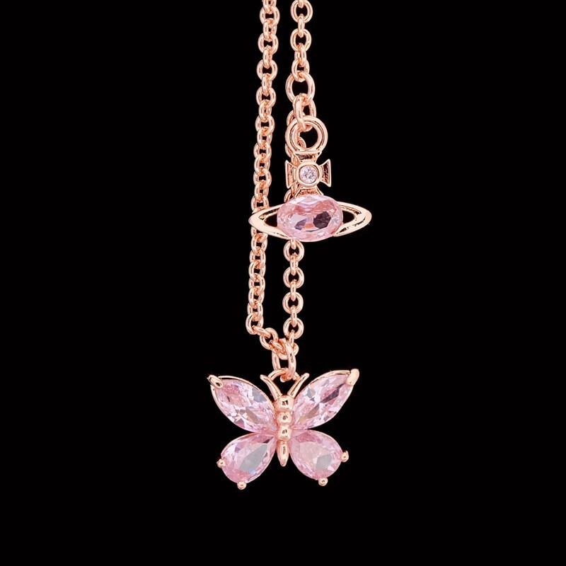 Vivienne Westwood Elianne Butterfly Rosegold Tone Pendant