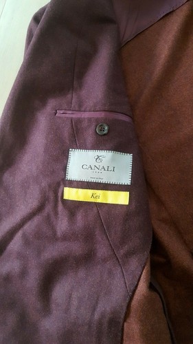 CHIAVE CANALE NUOVA CON ETICHETTE LUSSUOSO TESSUTO BORDEAUX TUTTA LANA 40 42 DECOST. - Foto 4 di 5