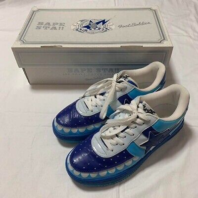 A BATHING APE x KAWS Bapesta Sneaker Shoes Blue Low US8.5 A BATHING APE x KAWS Bapesta Sneaker Shoes Blue Low US8.5