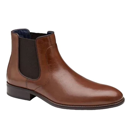 Chelsy様 Johnston & Murphy Zeke Kids US 3 Tan Oiled Leather Slip-On Boat